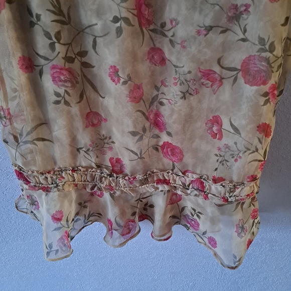 Mary-Kate And Ashley Floral Beige Skirt - Picture 3 of 8